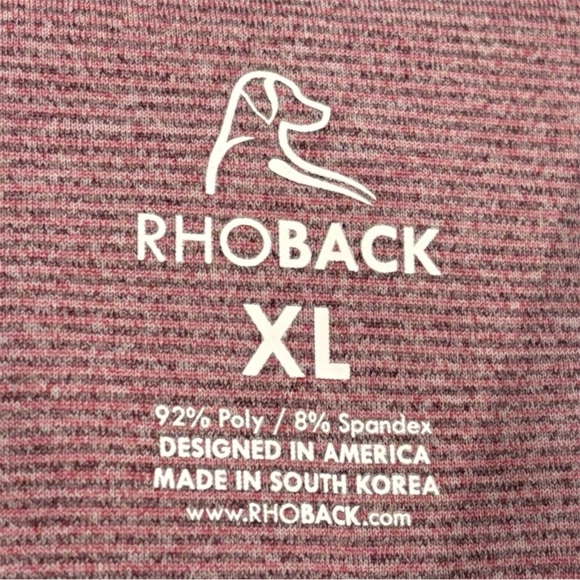 Rhoback Men's Polo Shirt in Mauve/Burgundy - Picture 7 of 7
